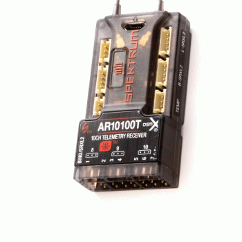 RECEIVER SPEKTRUM 10CH AR10100T DSMX TELEMETRY SPMAR10100T