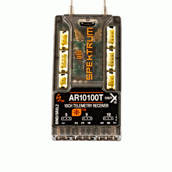 RECEIVER SPEKTRUM 10CH AR10100T DSMX TELEMETRY SPMAR10100T