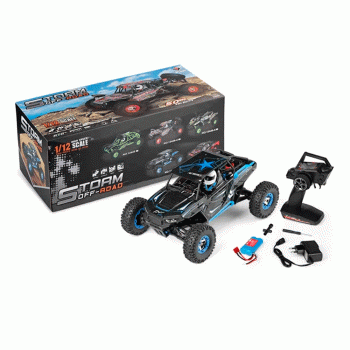 WLTOYS CAR 1/12 RC ACROSS HORSE POWER 50KM 4WD WATERPROOF BLUE 12427-B