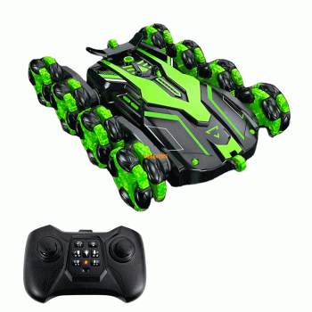 CARRO KING CONTROL LASER RC EIGHT-WHELL 360 STUNT GREEN 8887