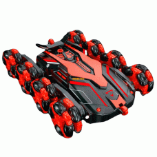 CARRO KING CONTROL LASER RC EIGHT-WHEEL 360 STUNT RED 8887
