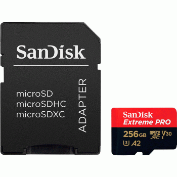 SANDISK MICROSDXC UHS-I EXTREME PRO 256GB 200MB/S CARD WITH ADAPTER