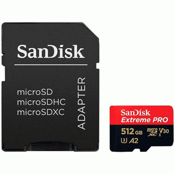 SANDISK MICROSDXC UHS-I EXTREME PRO 512GB 200MB/S CARD WITH ADAPTER