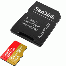 SANDISK MICROSDXC UHS-I EXTREME 64GB 170MB/S CARD WITH ADAPTER