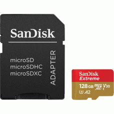 SANDISK MICROSDXC UHS-I EXTREME 128GB 190MB/S CARD WITH ADAPTER