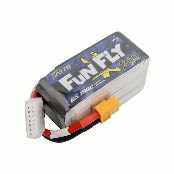 GENS ACE 22.2V 1300MA FUNFLY 100C LIPO XT60 TATTU