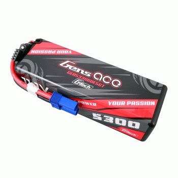 GENS ACE 11.1V 5300MAH 60C 3S HARDCASE G-TECH LIPO 15# EC5 PLUG