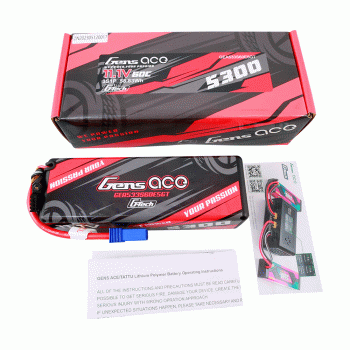 GENS ACE 5300MAH 11.1V 60C HARDCASE 15# EC5 PLUG