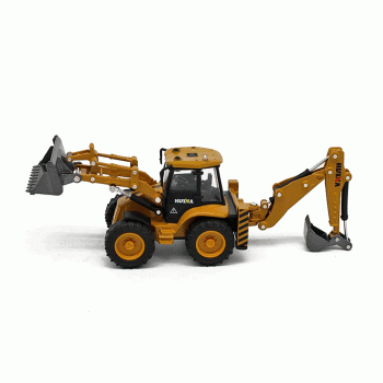 HUINA MINIATURA 1/50 METAL BACK HOE LOADER RETROESCAVADORA 1704