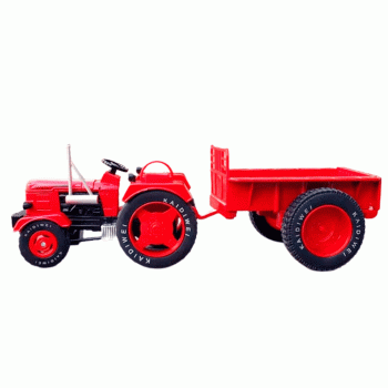 KDW MINIATURA 1/18 METAL TRACTOR COM TRAILER 691013