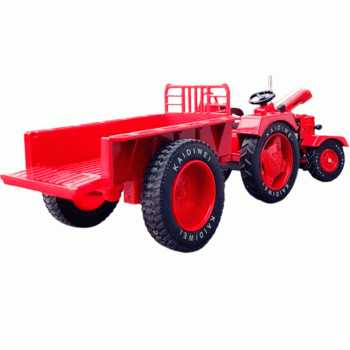 KDW MINIATURA 1/18 METAL TRACTOR COM TRAILER 691013