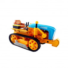 KDW MINIATURA 1/18 METAL TRACKED TRACTOR YELLOW/BLUE 691012