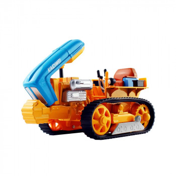TRATOR KDW 1/18 METAL TRACKED YELLOW/BLUE 691012