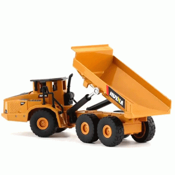 HUINA MINIATURA 1/50 METAL ARTICULATED TRUCK AND EXCAVATOR 1611