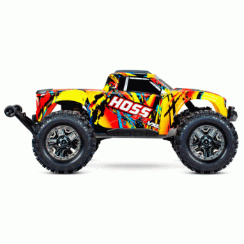 CARRO TRAXXAS 1/10 HOSS 4WD VXL 3S MONSTER-T TQI SOLAR FLARE 900764