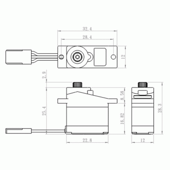 SAVOX SERVO SH-0263MG PLUS W/SOFT START 6V 2.2KG 0.10S MICRO