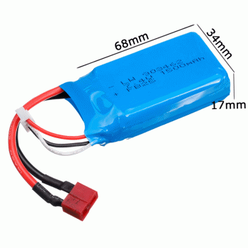 WLTOYS BATTERY 7.4V 1500MAH T-PLUG A959-B A979-B/A969-B/K929-B/12427