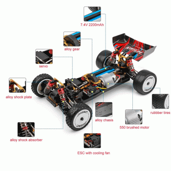 WLTOYS CAR 1/14 RC BUGGY MATCH 45KM 4WD 104001