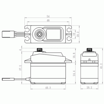 SAVOX SERVO SC-1258TG PLUS W/SOFT START 6V 12KG 0.08S