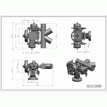 MOTOR DL ENGINE 128HD CC HYBRID UAV(DRONE) DLE128HD