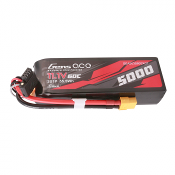 GENS ACE 11.1V 5000MAH 60C 3S LIPO G-TECH XT60 PLUG