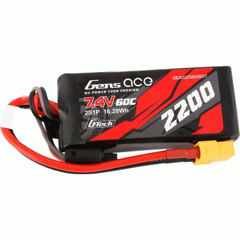 GENS ACE 7.4V 2200MAH 60C 2S G-TECH XT60