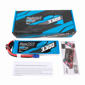 GENS ACE 11.1V 3300MAH 45C 3S G-TECH EC3