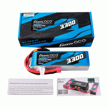 GENS ACE 14.8V 3300MAH 45C 4S G-TECH DEANS