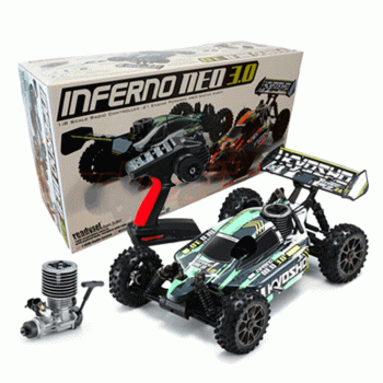 CARRO KYOSHO 1/8 INFERNO NEO 3.0 .21 RTR 4WD BUGGY GREEN 33012T4