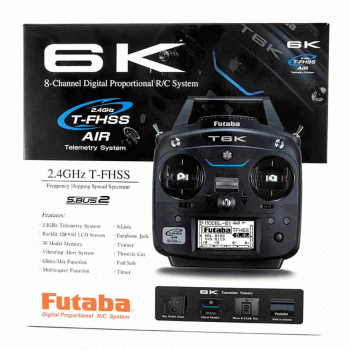 RADIO FUTABA 8CH T6K V3S T-FHSS FOR AIR W/R3008SB 2-STICK 01004403-3