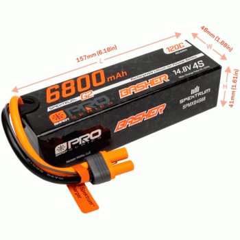 BATERIA SPEKTRUM 14.8V 6800MAH 120C SMART G2 PRO BASHER IC5 SPMXB4S68