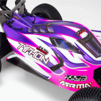 CARRO ARRMA 1/8 TLR TUNED TYPHON 4WD ROLLER BUGGY PINK/PURPLE ARA8306