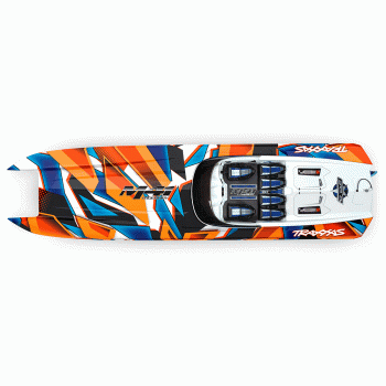 LANCHA TRAXXAS DCB M41 CATAMARAN RTR TQI TSM ORANGE 57046-4