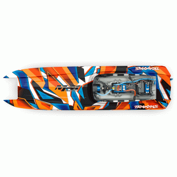 LANCHA TRAXXAS DCB M41 CATAMARAN RTR TQI TSM ORANGE 57046-4