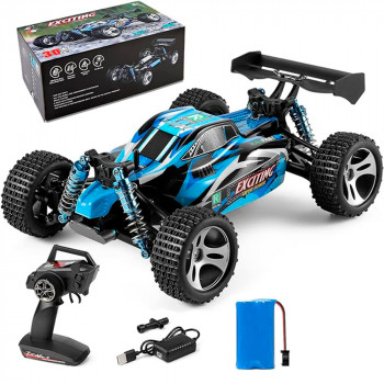 CARRO WLTOYS 1/18 RTR EXCITING 30KM 4WD BLUE 184011