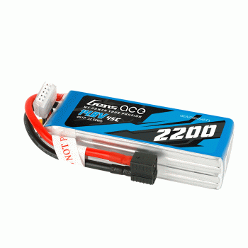 GENS ACE 14.8V 2200MAH 45C 4S LIPO G-TECH EC3 PLUG DEANS ADAPTER