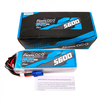 GENS ACE 22.2V 5600MAH 80C 6S G-TECH EC5 PLUG