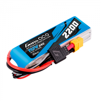 GENS ACE 11.1V 2200MAH 25C 3S G-TECH LIPO XT60 PLUG ADAPTER EC3/DEANS