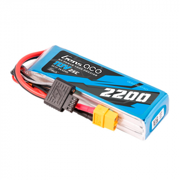 GENS ACE 11.1V 2200MAH 25C 3S G-TECH LIPO XT60 PLUG ADAPTER EC3/DEANS