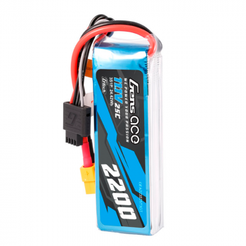 GENS ACE 11.1V 2200MAH 25C 3S G-TECH LIPO XT60 PLUG ADAPTER EC3/DEANS