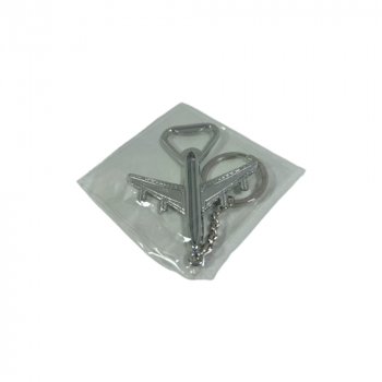 KEYCHAIN RING AIRPLANE BOTTLE OPENER