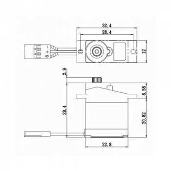 SAVOX SERVO SH-0255MG PLUS MICRO W/SOFT START 6V 3.9KG
