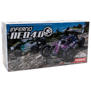 CARRO KYOSHO 1/8 INFERNO NEO 4.0 VE 4WD BUGGY WHITE/TUR 34118T2