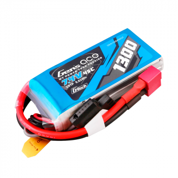 GENS ACE 7.4V 1300MAH 2S 45C G-TECH LIPO DEANS PLUG