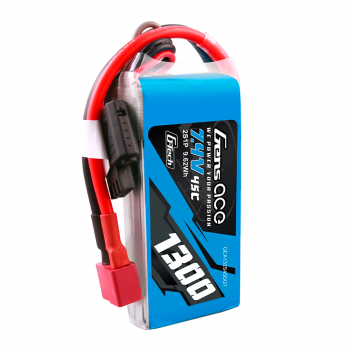 GENS ACE 7.4V 1300MAH 2S 45C G-TECH LIPO DEANS PLUG