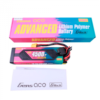 GENS ACE 11.4V 4500MAH 3S 100C HARDCASE G-TECH ADVANCED XT60 PLUG