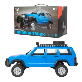 CARRO MNMODEL 1/12 JEEP THROUGH TRUCK 4WD BLUE MN-78