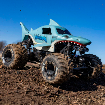 CARRO LOSI 1/18 MINI LMT MEGALODON 2S 4WD RTR MONSTER BLUE LOS01026T3