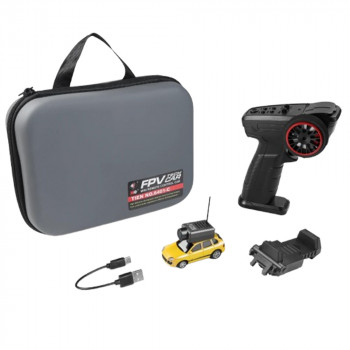 CARRO WLTOYS 1/64 FPV MINI CAMERA HD WIFI REMOTE VERSION YELLOW 6401-C