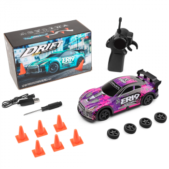 CARRO WLTOYS 1/22 ER19 RTATAMINA RACING 4WD LED SHELL 15KM PINK 22206